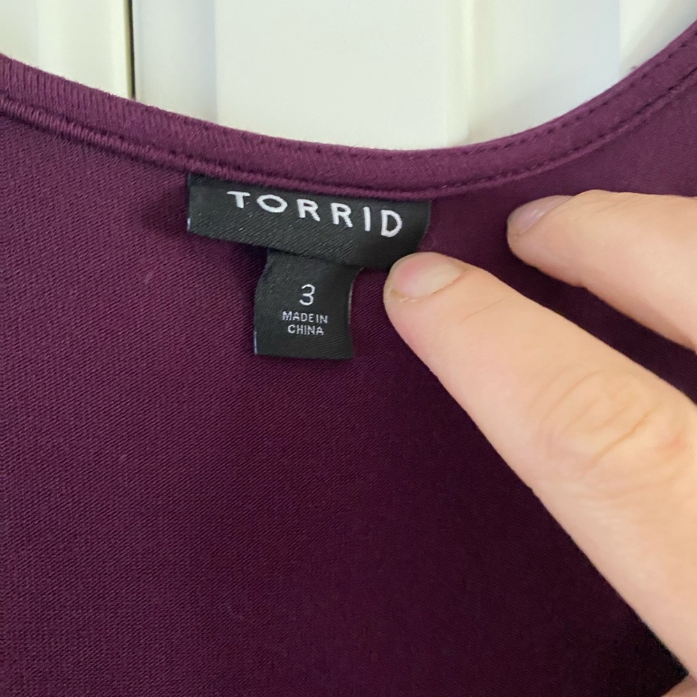 Torrid Super Soft High Low With Cross Front - image 3